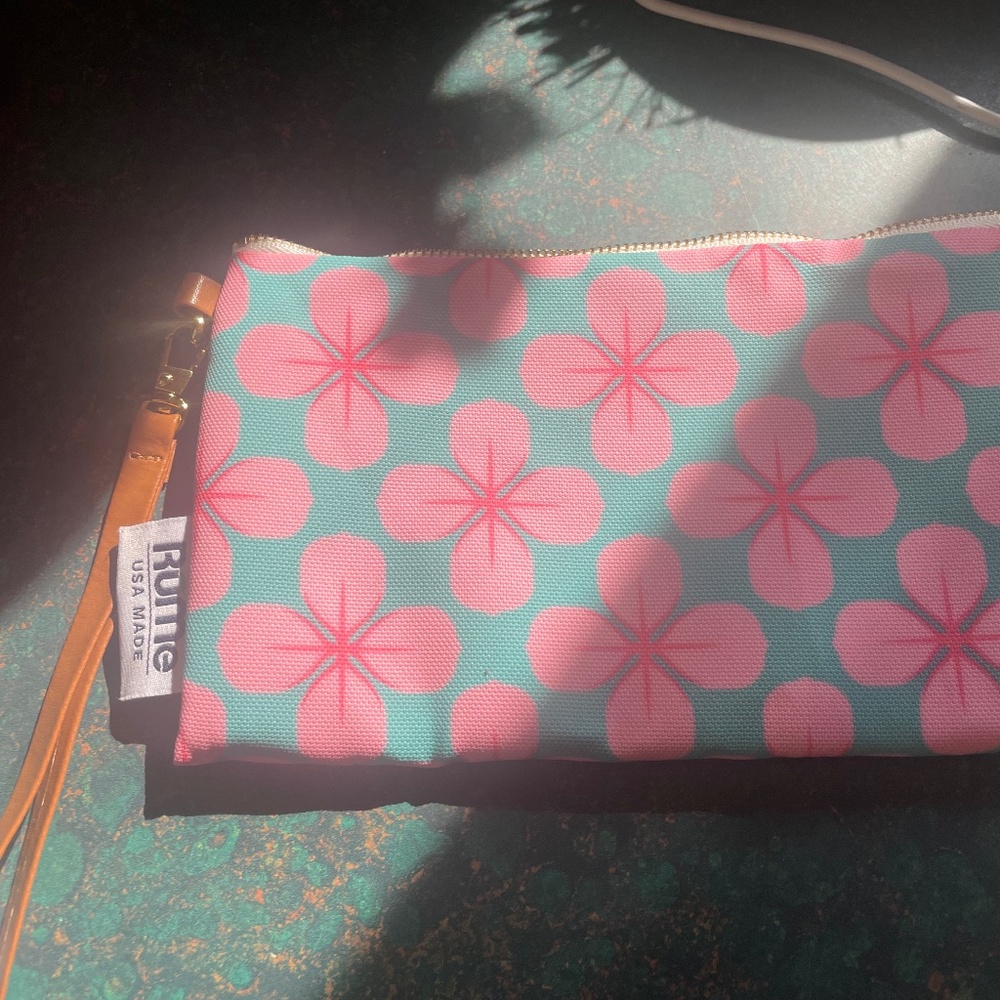 Pink/Teal Rume Pouch Set - Picture 2 of 6
